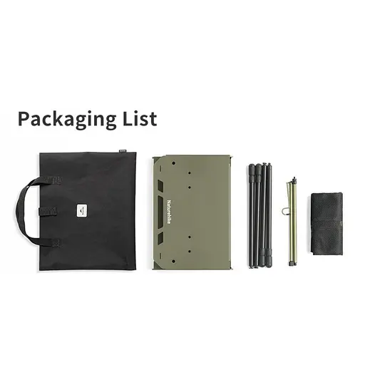 Стол складной Naturehike CNK2450JJ025 60х40 см алюминий Оливковый - фото 3
