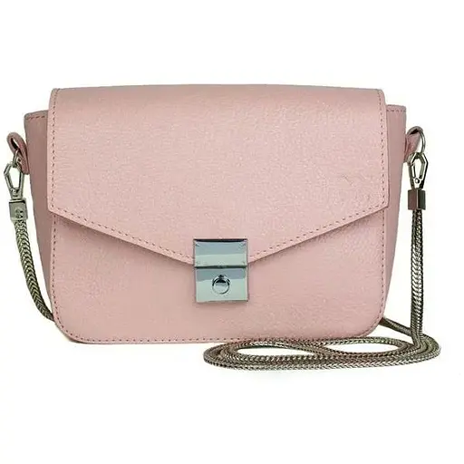 Жіноча шкіряна сумочка Yoko рожева флотар - фото 1