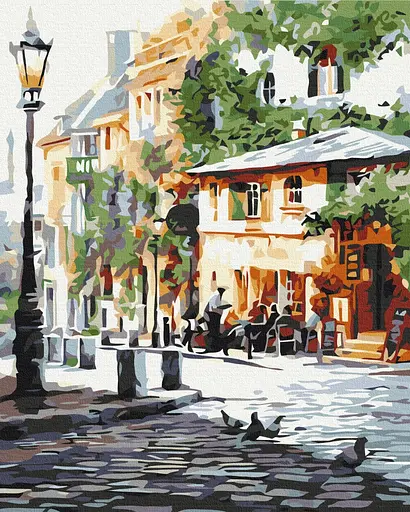 Картина за номерами на підрамнику Brushme Літнє кафе