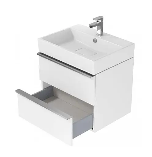 Тумба для ванної кімнати Cersanit Virgo 60 см Білий/Хром S522-017 30412 - фото 3