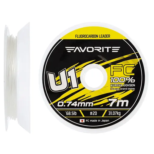 Флюорокарбон Favorite U1 FC 7 м 20/0.74 мм 68.5 lb/31.07 кг