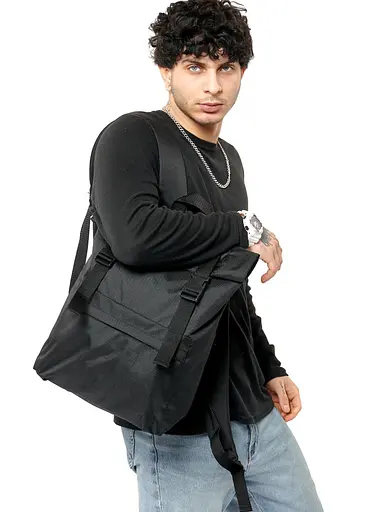 Чоловічий рюкзак Sambag RollTop Milton чорний тканевий 41 х 30 х 16 см (24211065m) - фото 5