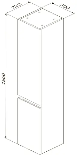 Пенал Am.Pm Hit підвісний 35 см правий білий M93ACHR0356WG38, Білий - фото 7