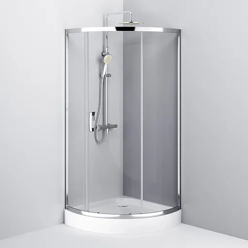 Душевая кабина Am.Pm Like 90x90 см стекло прозрачное без поддона хром матовый W83UG-315-090MT, Универсальная, прозрачная, хром матовый - фото 5
