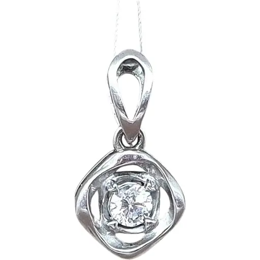 Серебряная подвеска Лазурит с фианитом. 39045Р