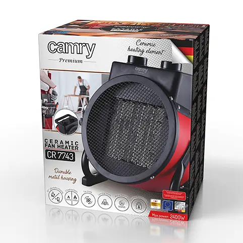 Керамічний тепловентилятор Camry CR 7743 2400W - фото 8