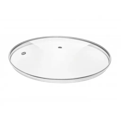 Кришка скляна жароміцна Frico 28 см без ручки з обідком з нержавіючої сталі (FRU-997) - фото 2