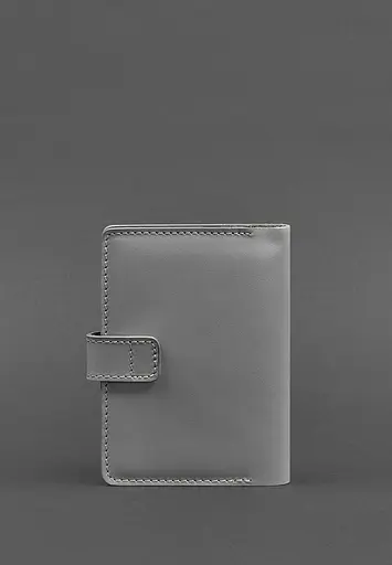 Кожаная обложка для паспорта 3.0 серая - фото 5