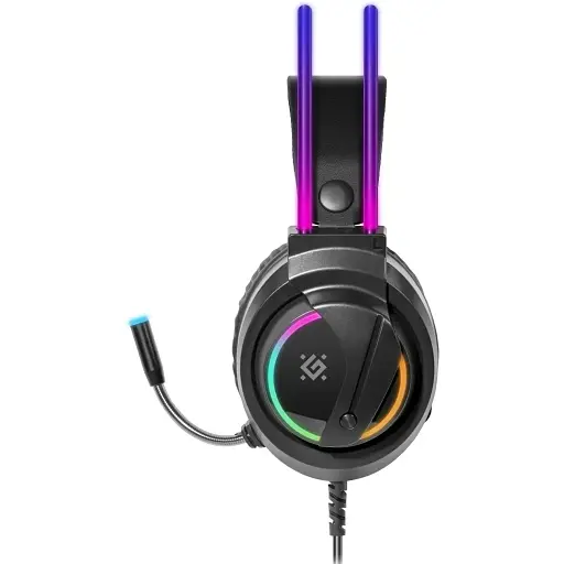 Игровая гарнитура Defender Flame RGB кабель 2 м черная - фото 2