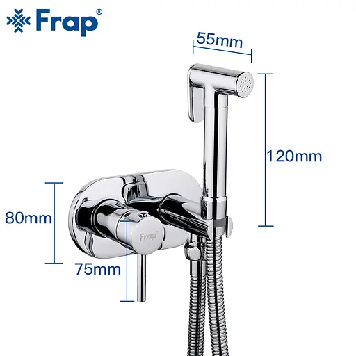 Змішувач для гігієнічного душу Frap 1/10, Хром F7505 - фото 3