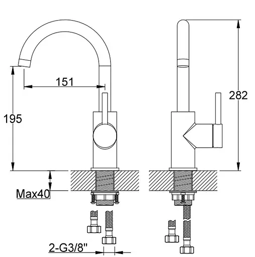Смеситель для кухни Kohlman Axel gold QB150AGD Золотой - фото 2
