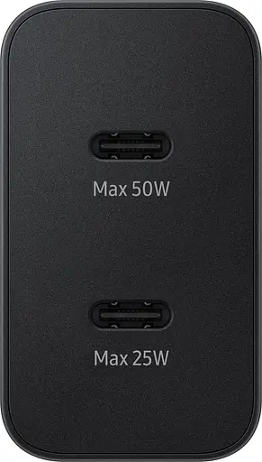 Samsung Зарядний пристрій мережевий 50Вт 2xUSB-С кабель USB-C > USB-C 1.8 м чорний - фото 5