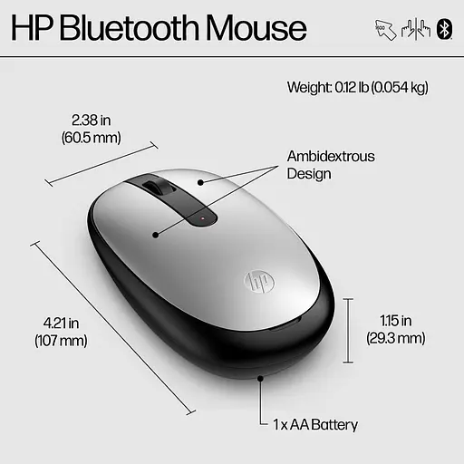 Мишка HP 240 Bluetooth Silver (43N04AA) - фото 4