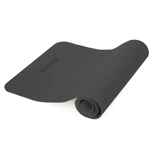 Коврик спортивный Cornix TPE 183 x 61 x 0.6 см для йоги и фитнеса XR-0350 Black - фото 5