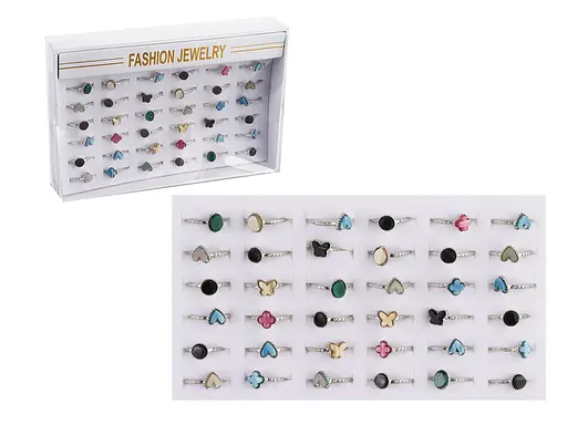 Набор детских колец металлических, 36 штук в коробке FG231110063P-1