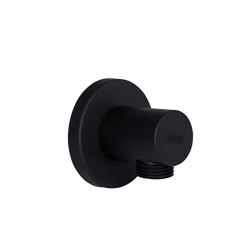 Подключение для шланга Qtap Spojeni округлое QTCRBB030 Black matt, Черный матовый - фото 1