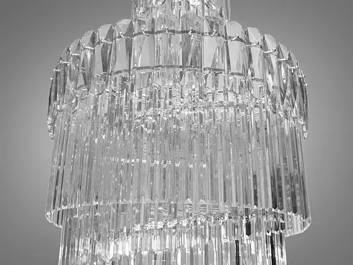 Вражаюча кришталева люстра в сучасному стилі під 52 лампи, хром - фото 2