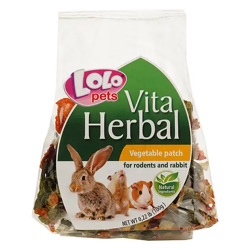 Повседневный корм для грызунов Lolo Pets Vita Herbal Овощная грядка 100 г (LO-74101) - фото 1