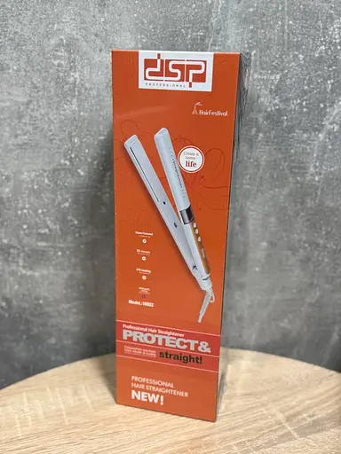 Випрямляч для волосся DSP-10022 керамічний 45 Вт Білий з помаранчевим - фото 3