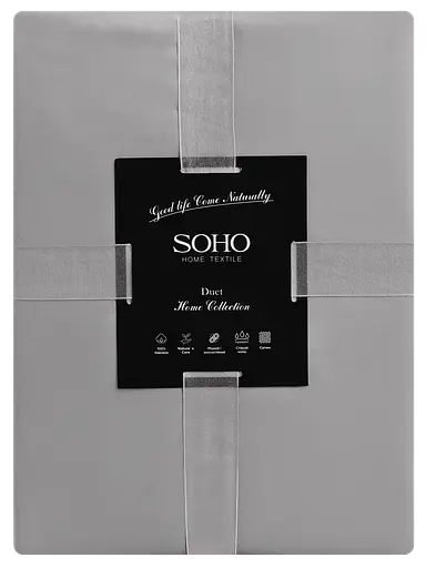 Комплект постільної білизни Сімейний Duet 150х200 см Grey/Graphite SOHO pbe0050808 - фото 4