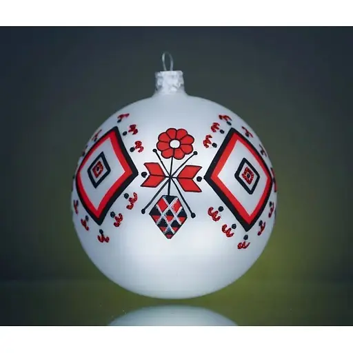 Набір ялинкових прикрас Різдвяні історії Код нації: Запоріжжя 3 кулі скло (4820001179965) - фото 5