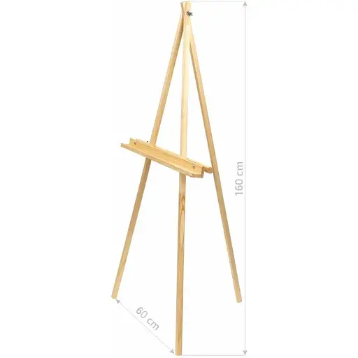 Мольберт - тринога  ROSA Studio сосна 60×75×160см мак висота полотна 150см В УПАКОВЦІ - фото 2