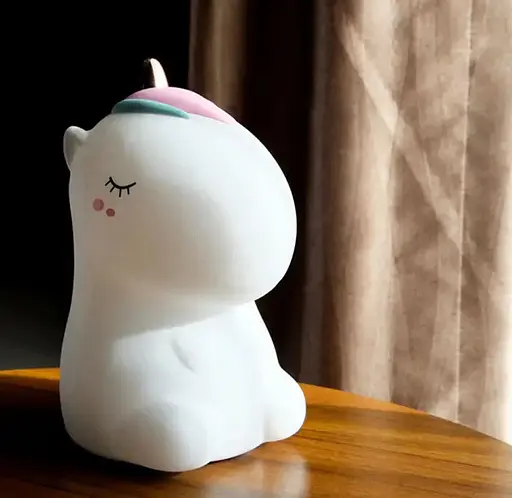 Декоративный ночник Lovely Horse LJC-132 единорог детский силиконовый светильник для сна белый игрушка - фото 4