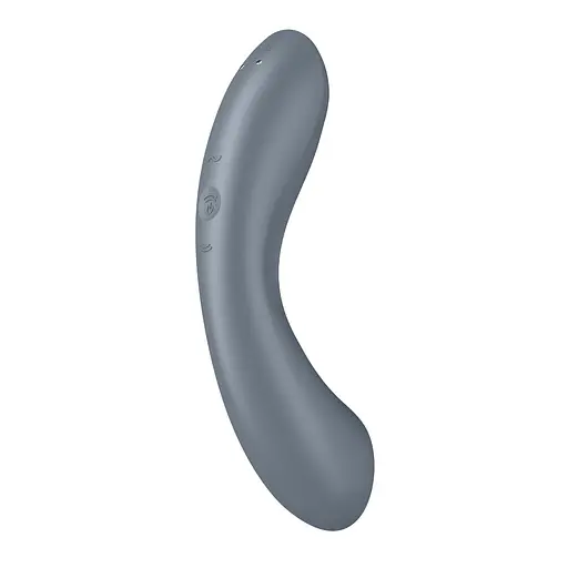 Вакуумний стимулятор клітора з вібрацією Satisfyer Curvy Trinity 1 сірий - фото 9