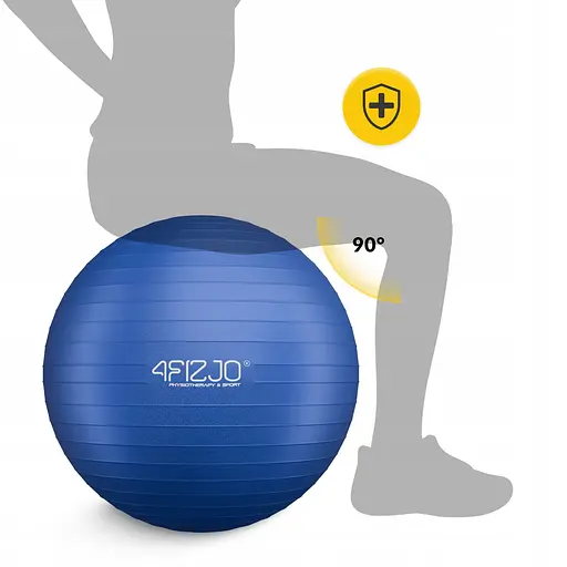 М'яч для фітнесу (фітбол) 4FIZJO 55 см Anti-Burst Blue (P-5905973404723) - фото 7