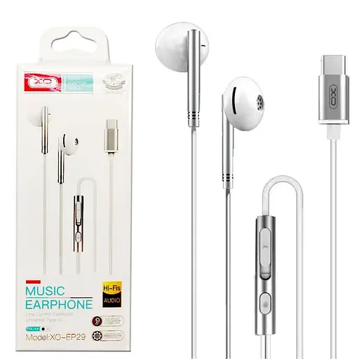 Наушники XO EP29 metal type C белые - фото 2