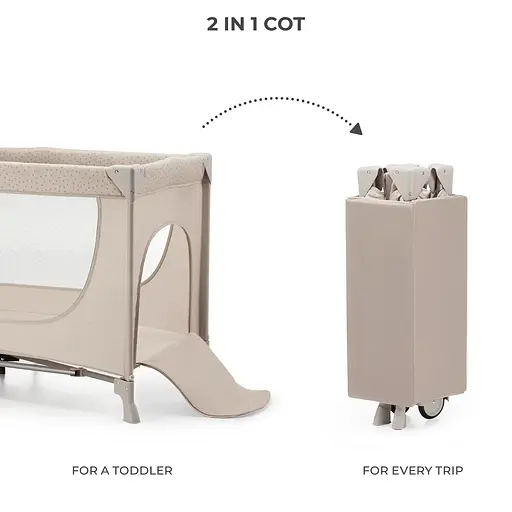 Ліжко-манеж Kinderkraft Joy 2 Beige (KLJOY02BEG00000) - фото 5