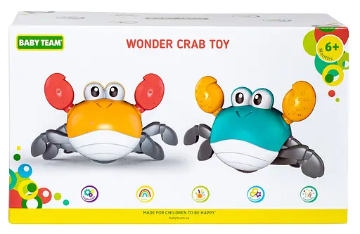Игрушка Baby Team Чудо краб разноцветная (8685_голубой) - фото 3