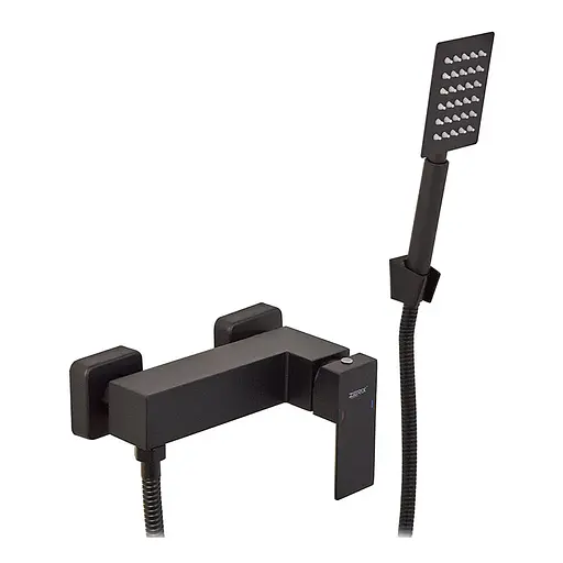 Змішувач для душу Zerix KUB-003 Black ZX4848 Чорний матовий - фото 1