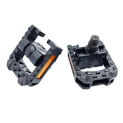 Педали велосипедные складные Пластиковые CQ JHX-630 на стальных подшипниках Черный (G0001947) - фото 3