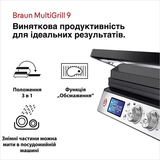 Електрогриль притискний Braun MultiGrill 9 CG 9047 - фото 4