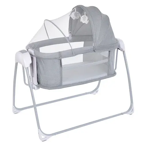 Кроватка-люлька Mastela 8901 приставная, 3-в-1, музыка, USB, таймер, москитная сетка
