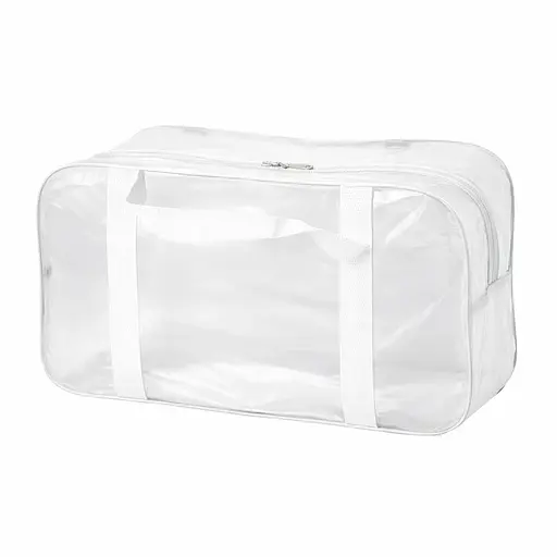 Матовая сумка в роддом размер М 40 х 25 х 20 см (белая) - фото 1