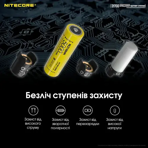 Фонарь Power Bank и зарядное устройство Nitecore 21700 Intelligent Battery System - фото 10