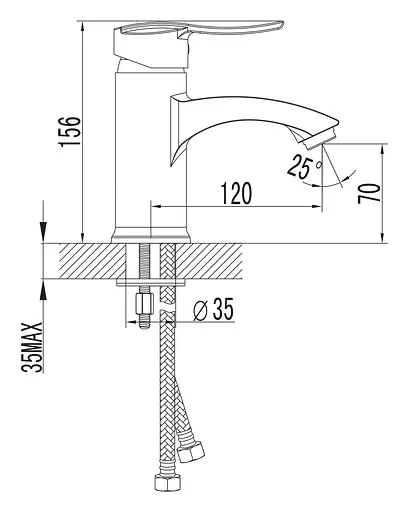 Cмеситель для умывальника Imprese Nova Vlna 05135 - фото 2