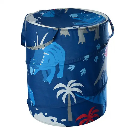 Кошик для іграшок M 5766-1 діаметр 42 см, висота 50 см Динозаври - фото 1