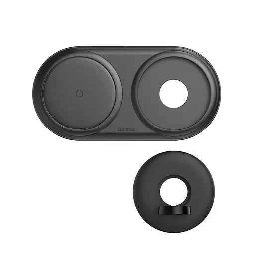Бездротовий зарядний пристрій Baseus Planet 2 in 1 Чорний (WXPL-B01) - фото 4