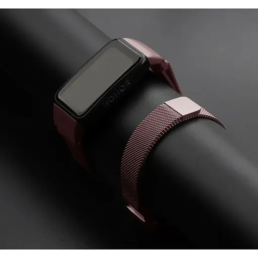 Ремінець DK CDK Metal Milanese Loop Magnetic для Huawei Band 6 (012956) (pink rose) - фото 4