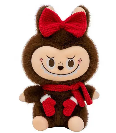 Детский набор Игрушка плед Лабуба с красным бантом мягкая игрушка 60 см с пледом 1,20 x 1,50 м - фото 1