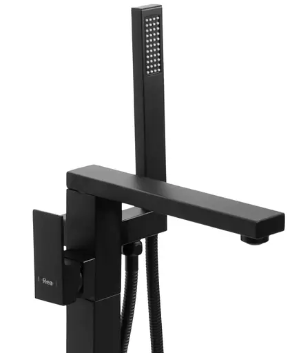 Смеситель для ванны Rea Tery black напольный REA-B5304 Черный матовый - фото 2