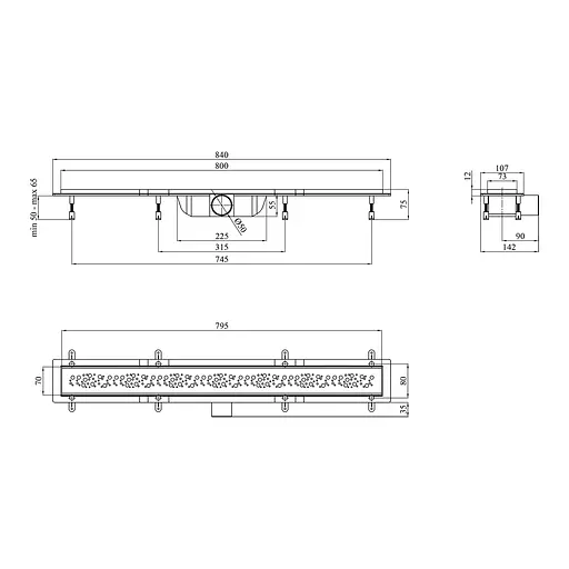 Трап лінійний Kroner KRP Harz M80 Muster CV029587 - фото 2