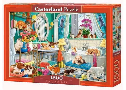 Пазл Castorland puzzle Переполох у ванній кімнаті, 1500 ел. (C-152094)