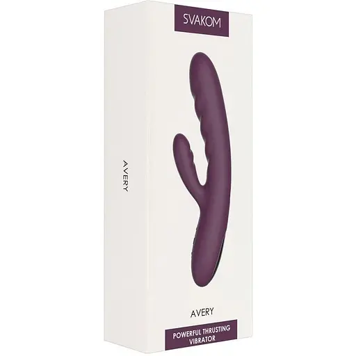 Вибратор-кролик Svakom Avery Lilac со двигающимся стволом - фото 8