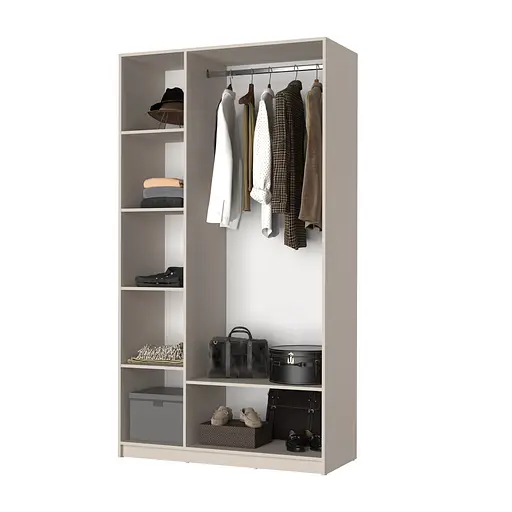 Шафа 3-дверна з антресоллю MebelStar Оскар ДСП BL-B, стандарт 120x52x260 см Дуб тахо (MBS-4878) - фото 4