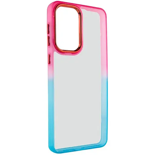 Чехол TPU+PC Fresh sip series для Motorola Moto E13 Бирюзовый / Розовый