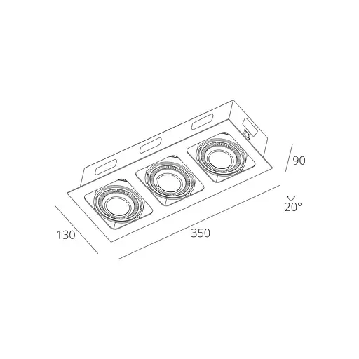 Точковий світильник Skarlat RGL7115-3 3×12W WH+BK 4000K - фото 2